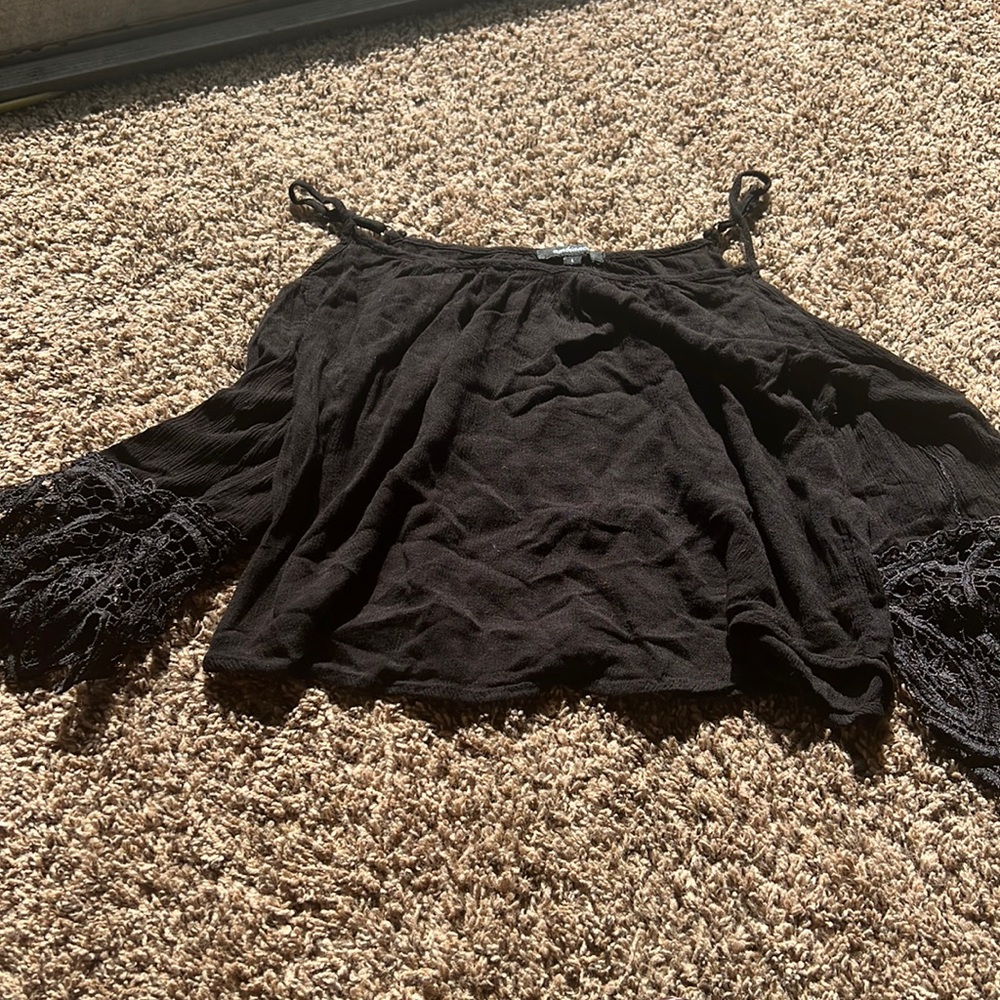 Crop off the shoulder top